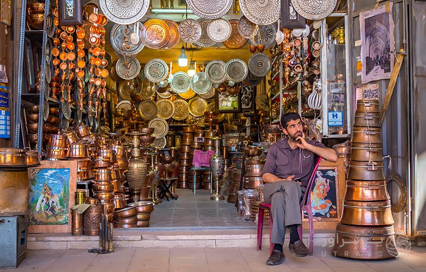 copper market of bazaar of kashan